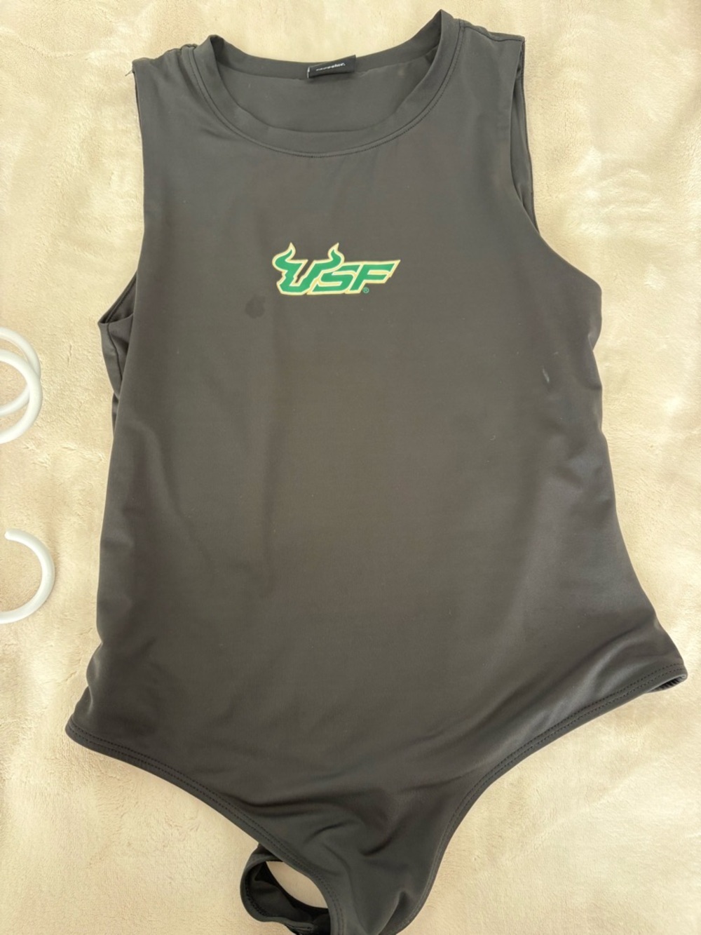 USF Black Athletic Bodysuit - Sleeveless Crewneck